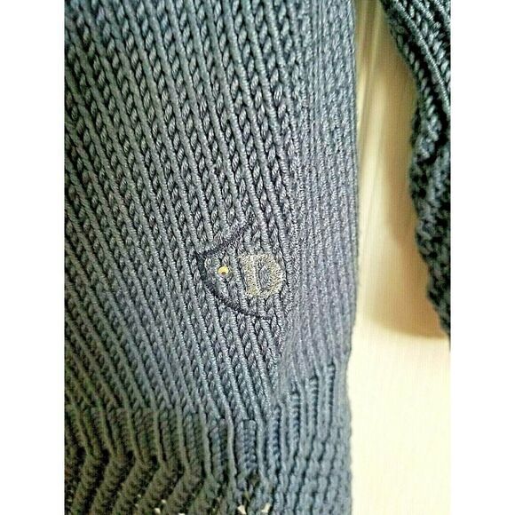 Dismero Women's‎ Vintage 1980's Cropped Cardigan Sweater Blue/Gray Size Large - Picture 2 of 6